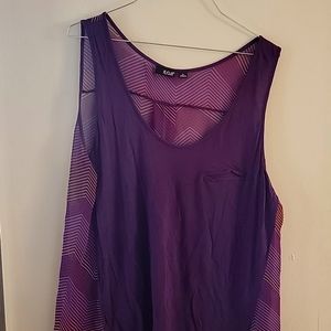 Solid/sheer tank top